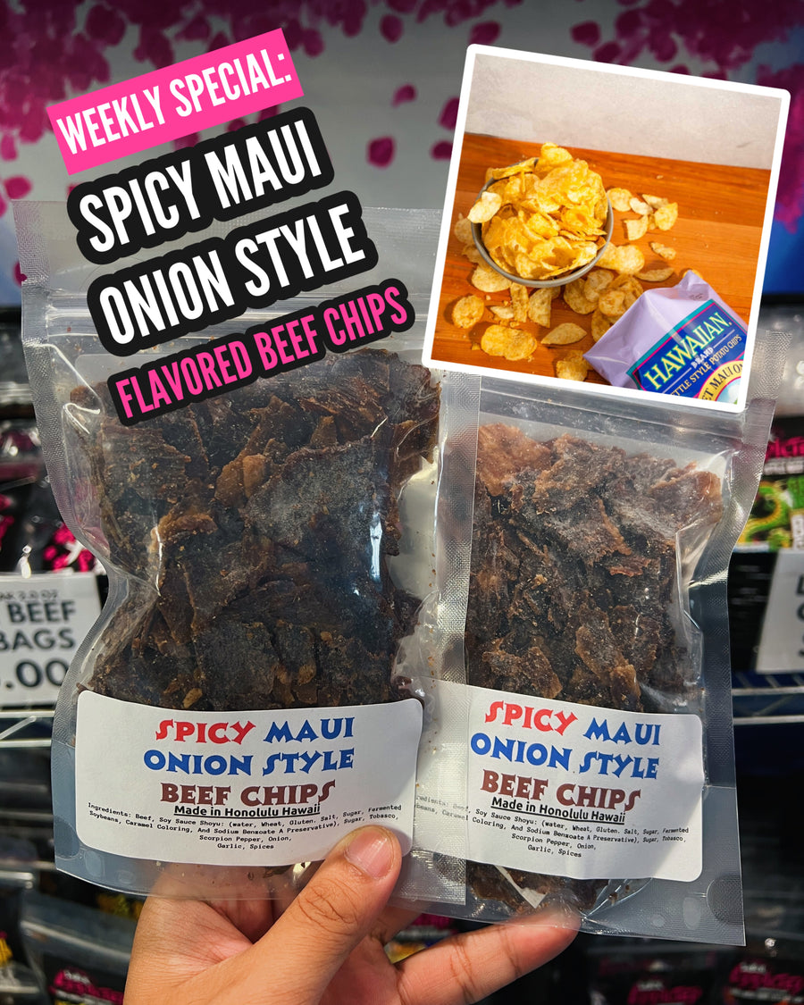Spicy Maui Onion Flavored Beef Chips