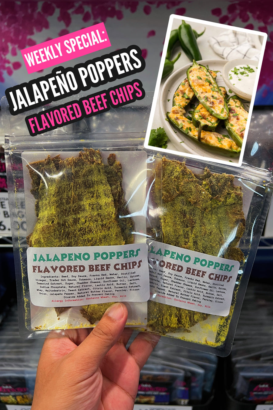 Jalapeño Poppers Flavored Beef Chips