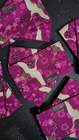 (Purple 02) Origami Cloth Mask