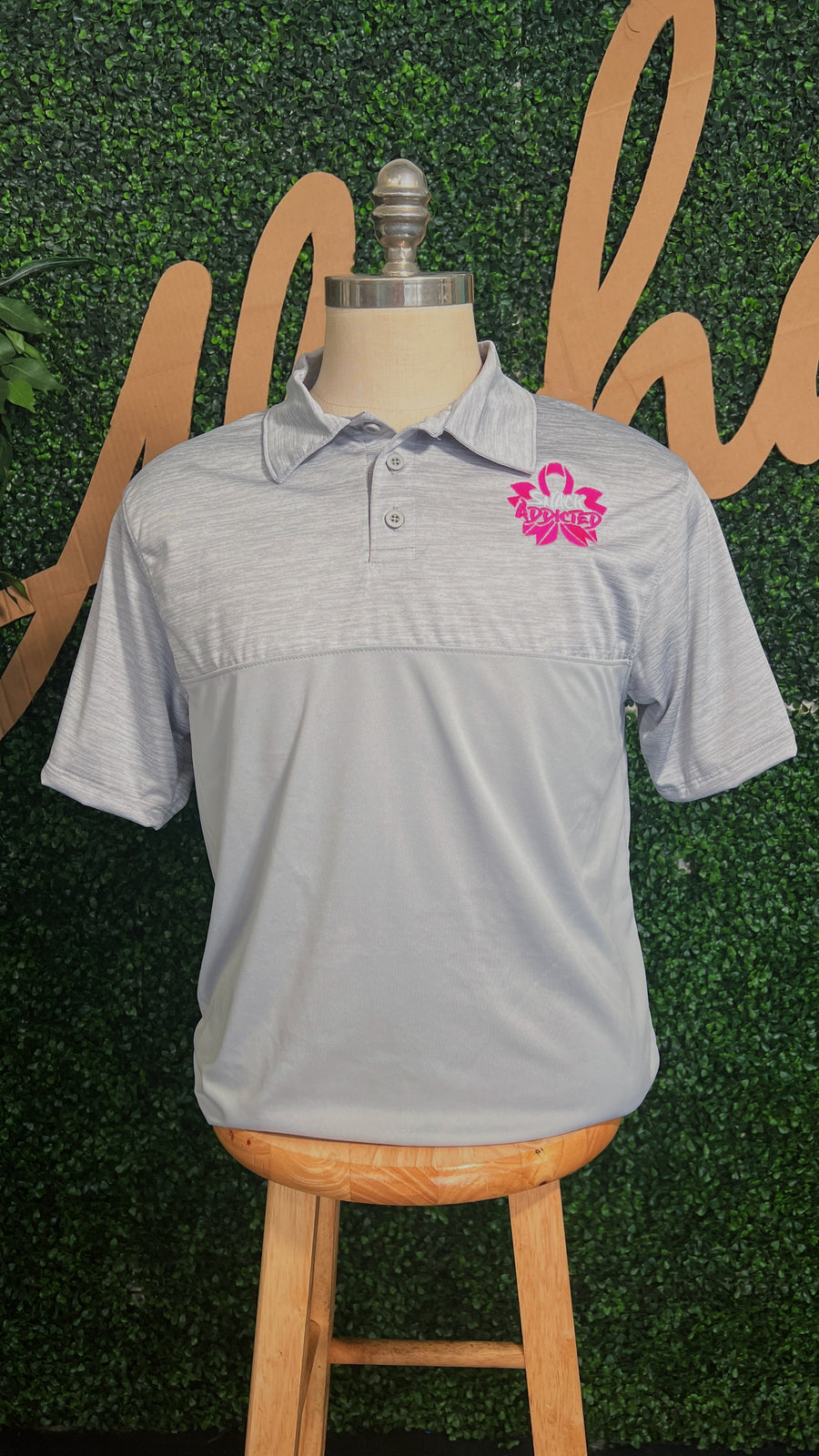 Snack Addicted Golf Polo (Grey)