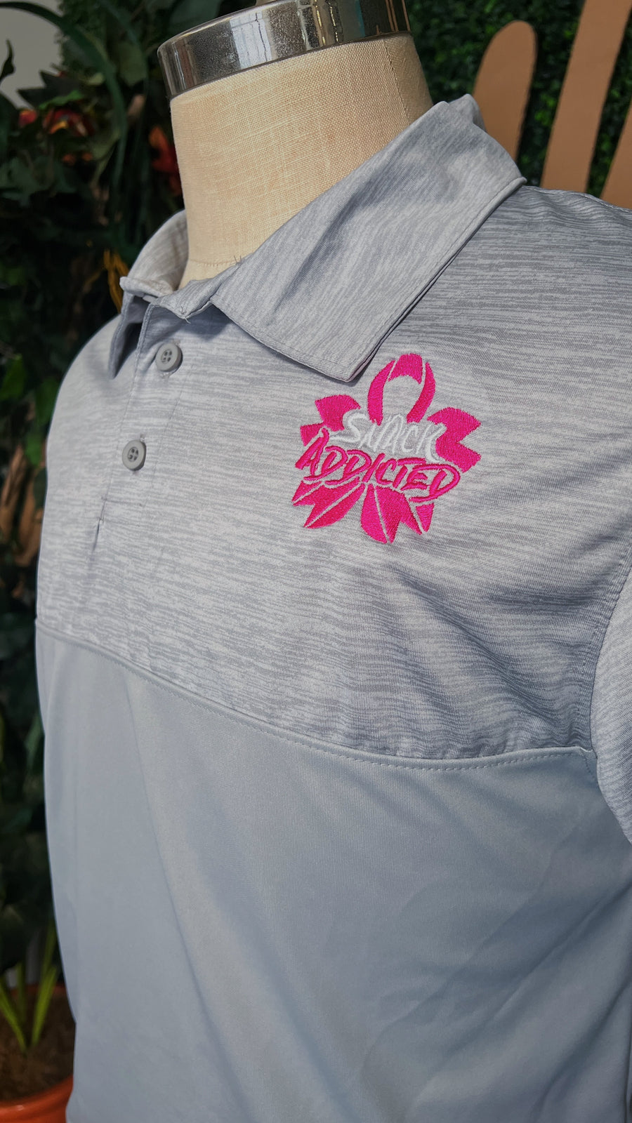 Snack Addicted Golf Polo (Grey)